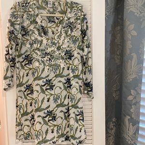 Embroidered tunic top, worn once